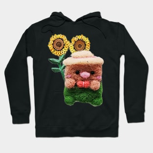 Felted farmer/ sunflower/Birthday /handmade/love/cute/little girl/baby/boy Hoodie